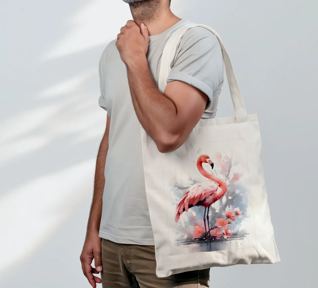 Flamingo tote bag de FreeArtStudio