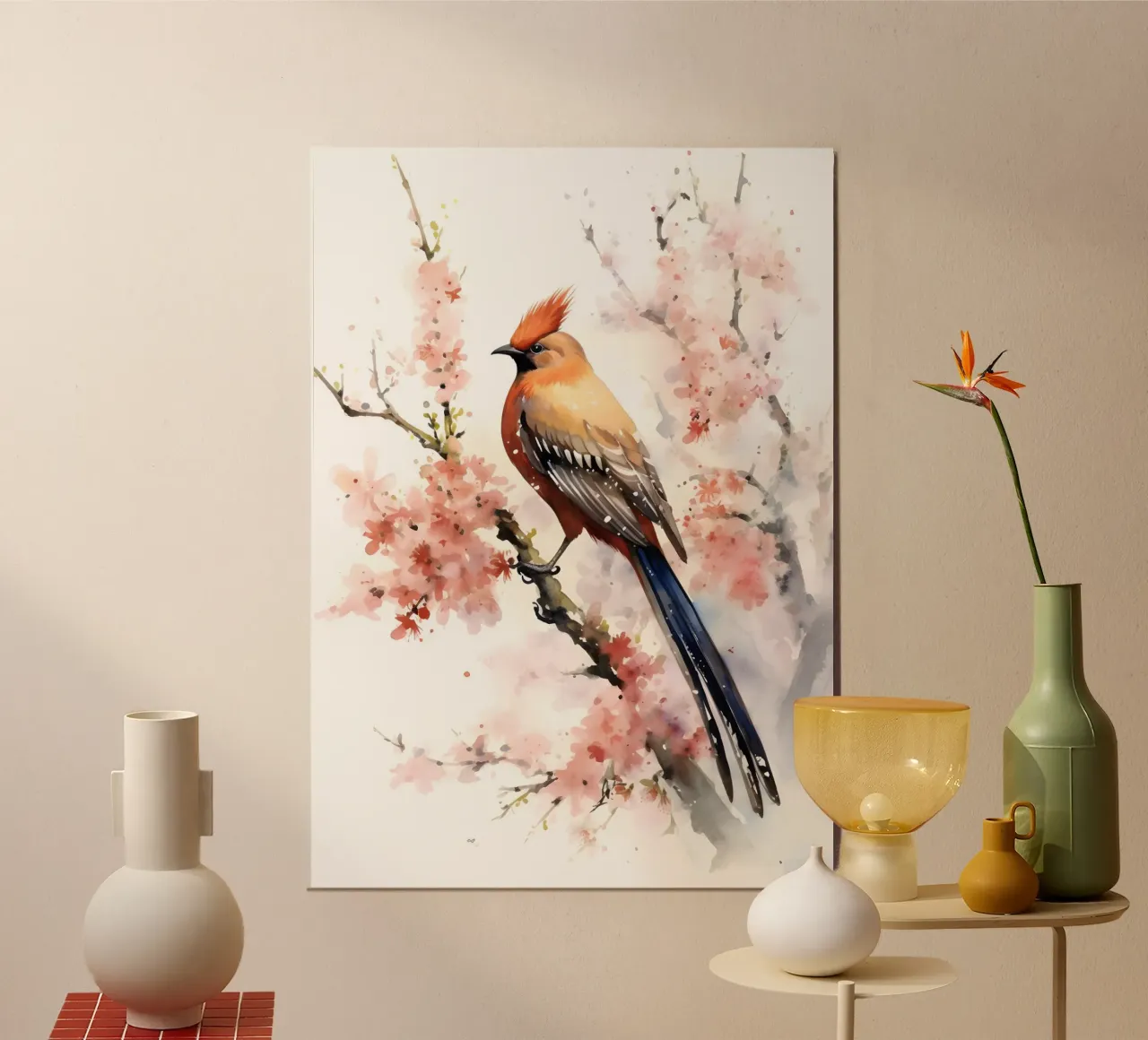 Golden Pheasant poster con telaio in alluminio da FreeArtStudio