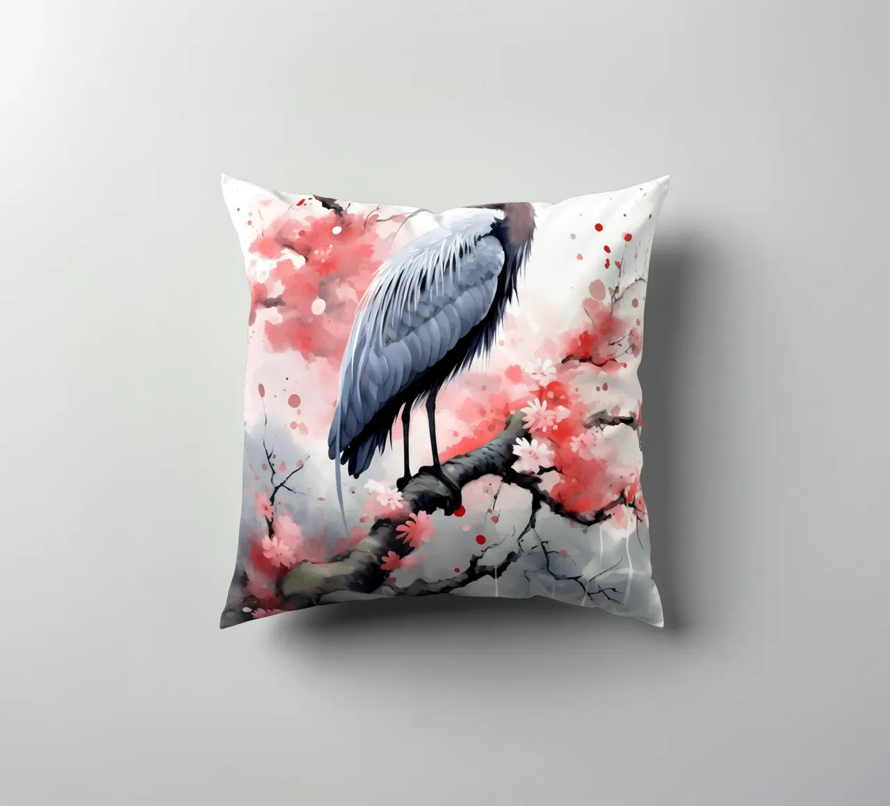 Heron cuscino da FreeArtStudio