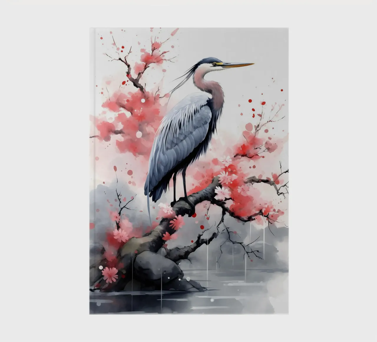 Heron notebook by FreeArtStudio