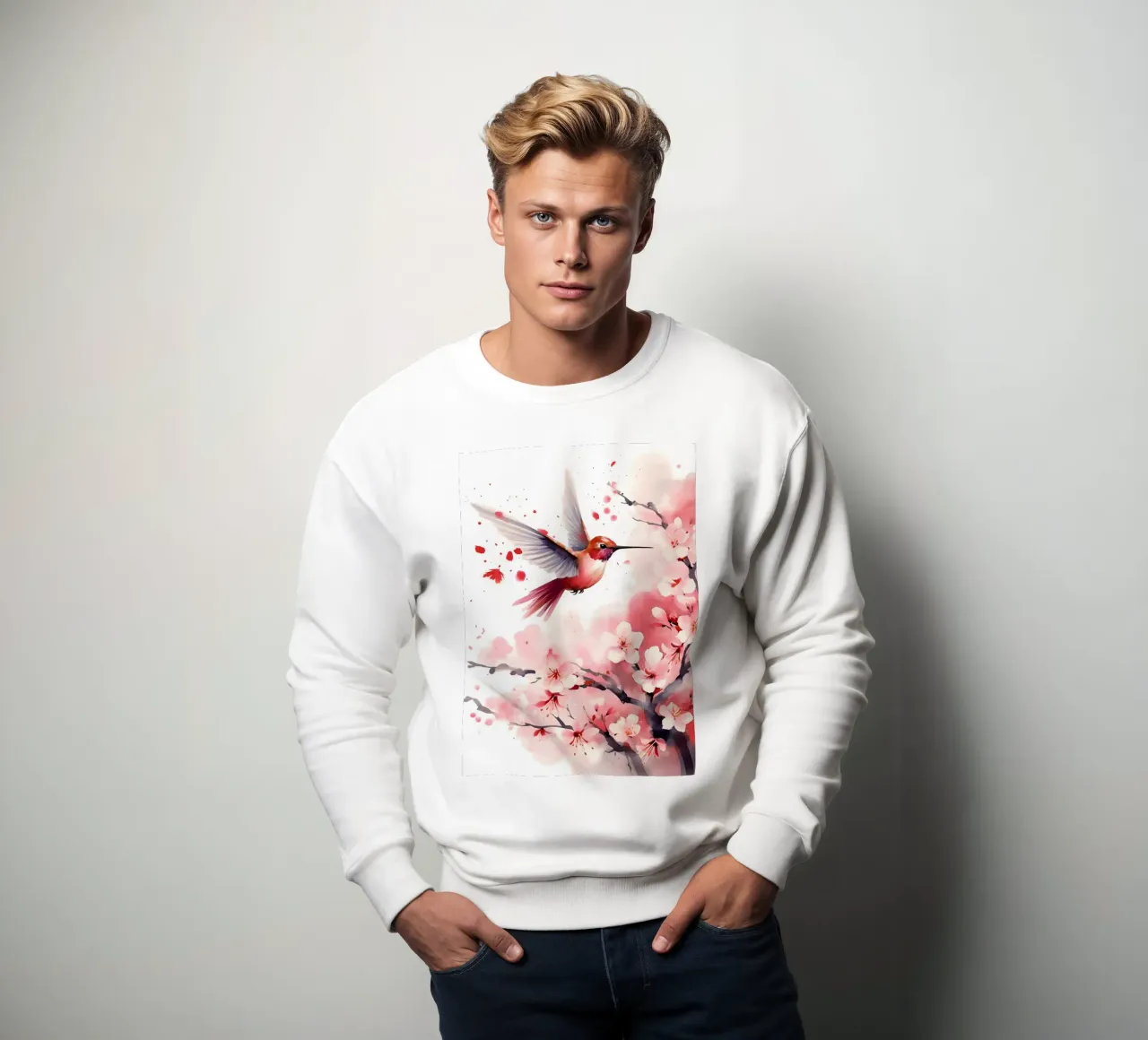 Hummingbird sweatshirt van FreeArtStudio