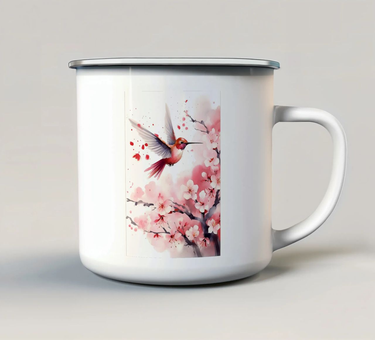 Hummingbird tazza in smalto da FreeArtStudio