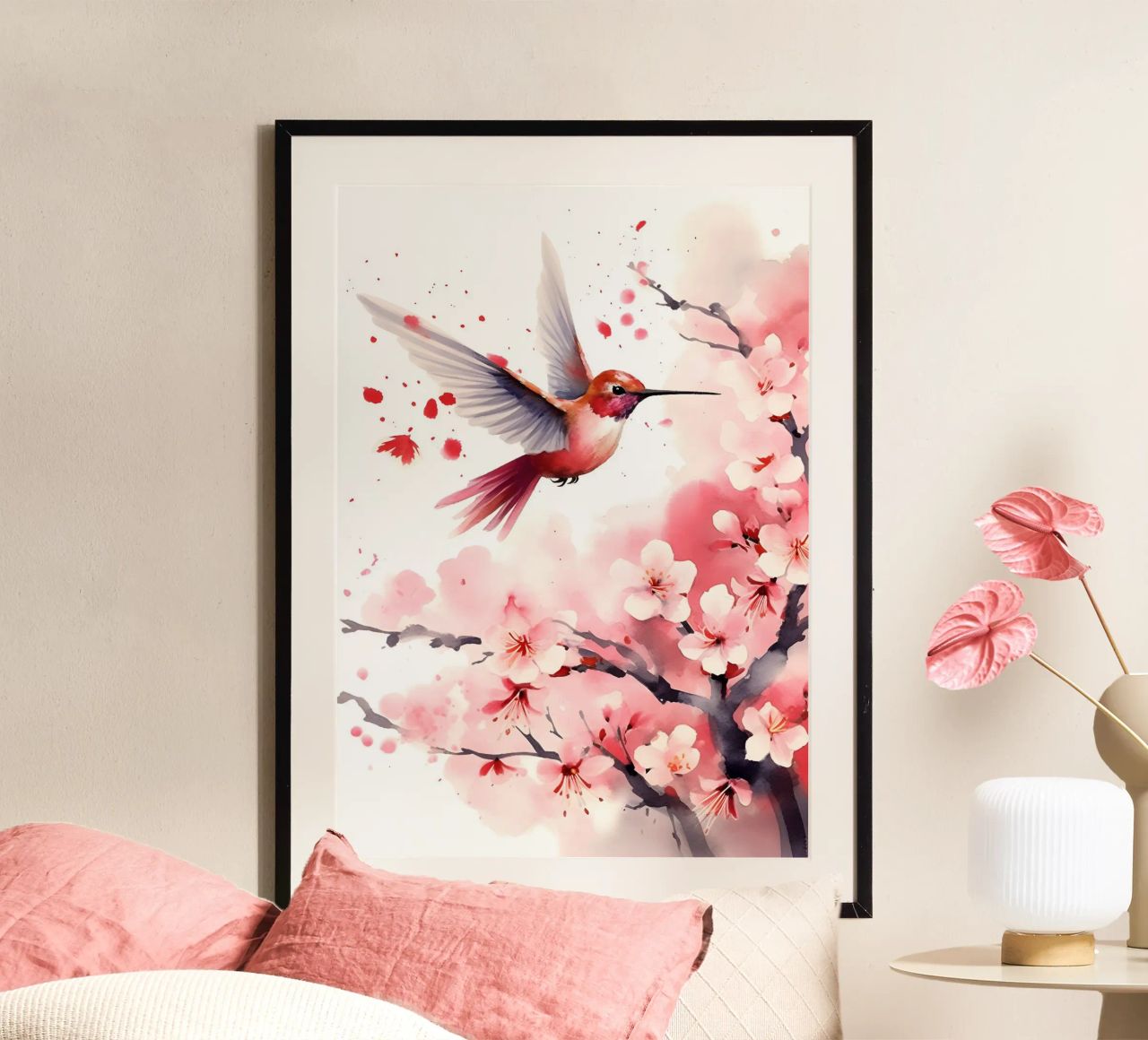 Hummingbird poster by FreeArtStudio