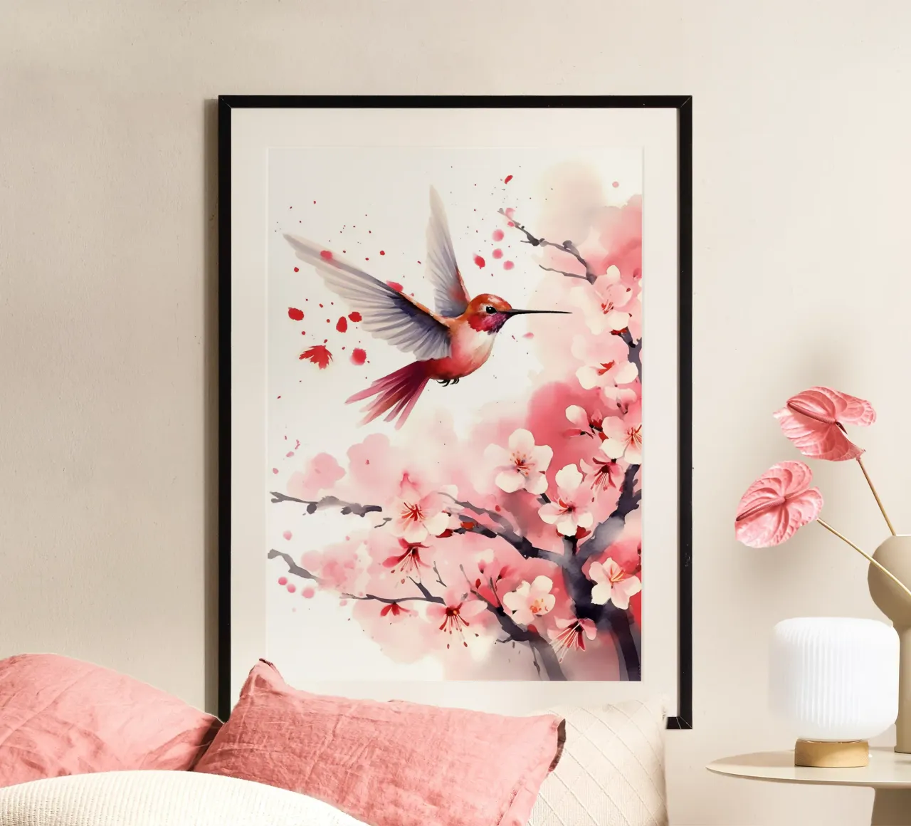 Hummingbird poster by FreeArtStudio