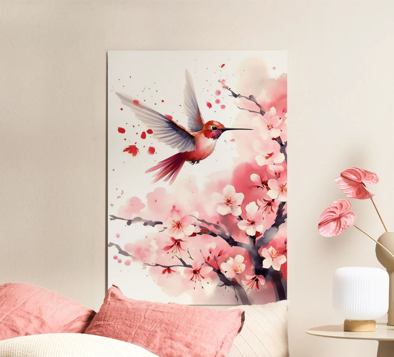 Hummingbird poster by FreeArtStudio