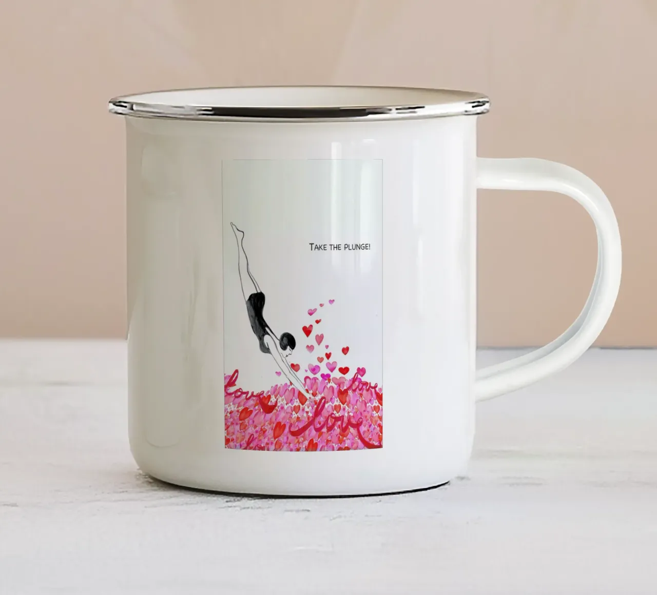 Take The Plunge tazza in smalto da Rococco LA