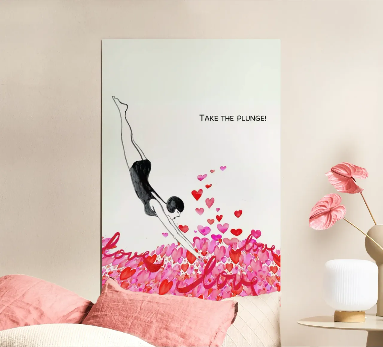 Take The Plunge poster with plastic frame by Rococco LA