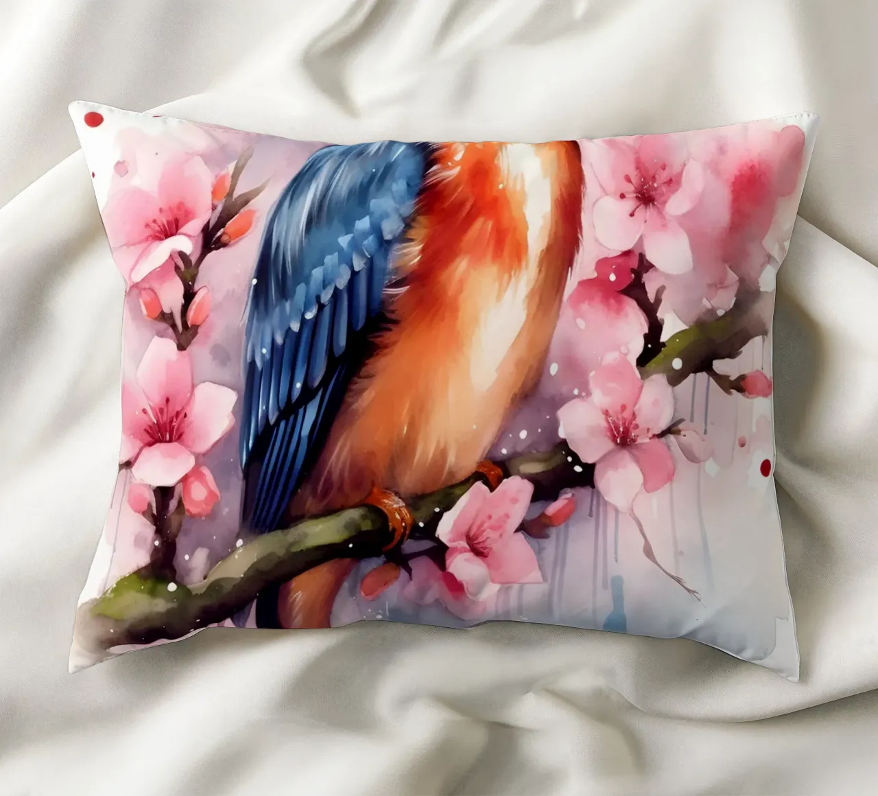 Kingfisher cuscino da FreeArtStudio