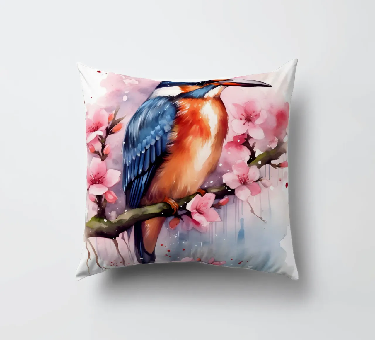 Kingfisher cuscino da FreeArtStudio