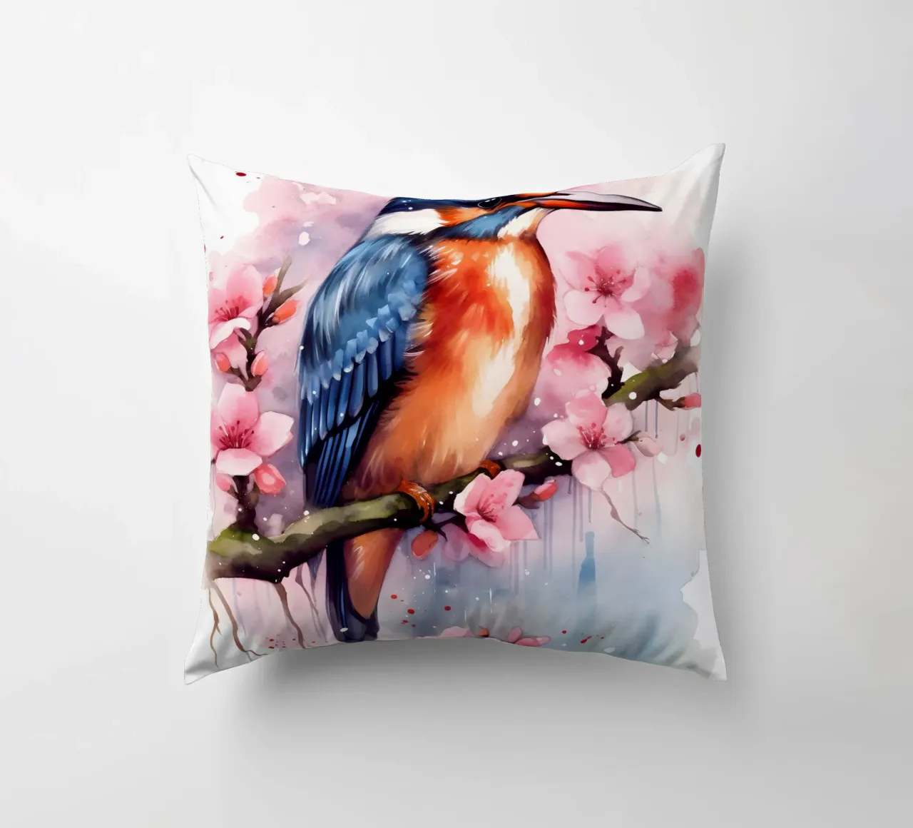 Kingfisher cuscino da FreeArtStudio