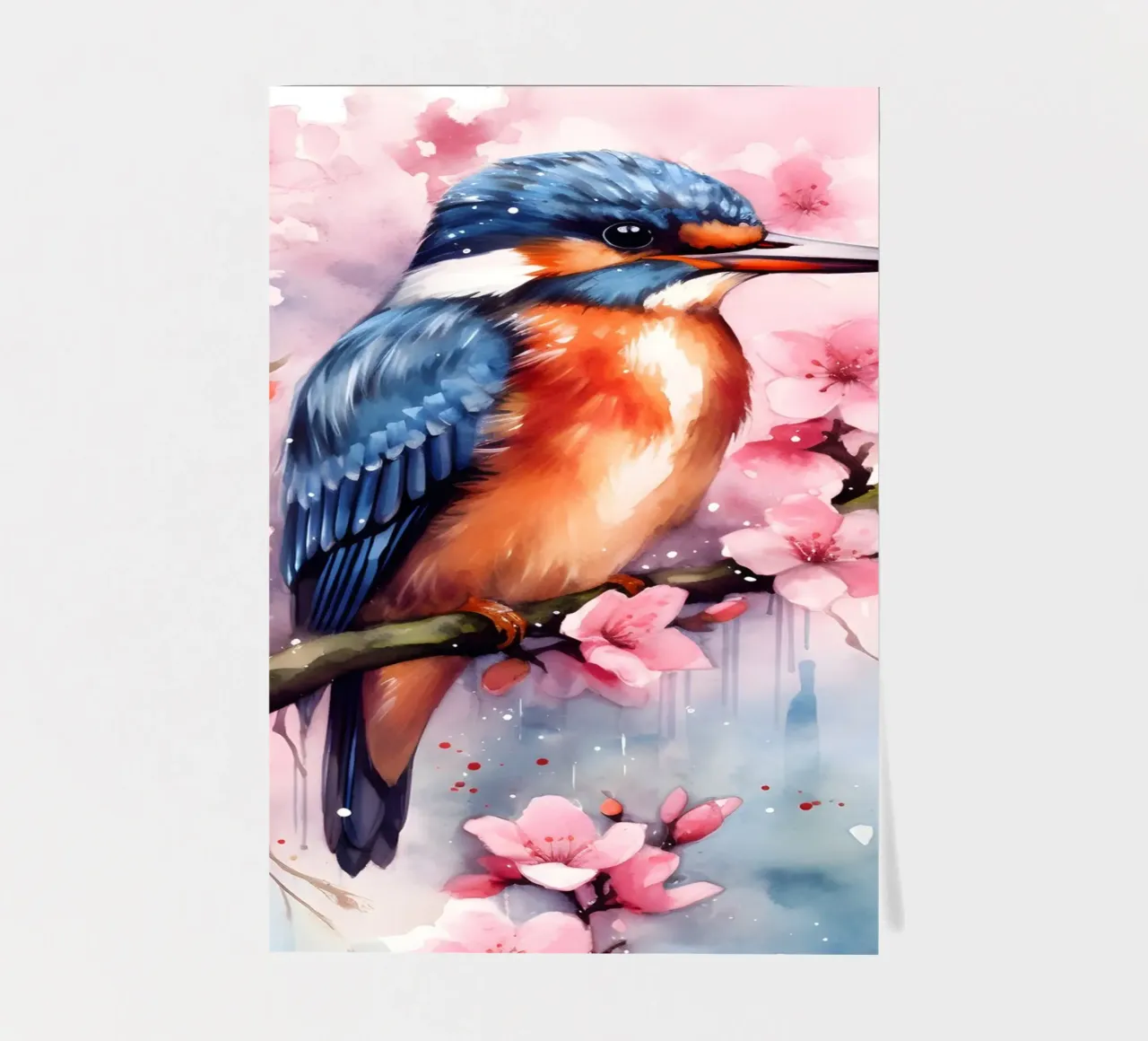 Kingfisher planche autocollant de FreeArtStudio