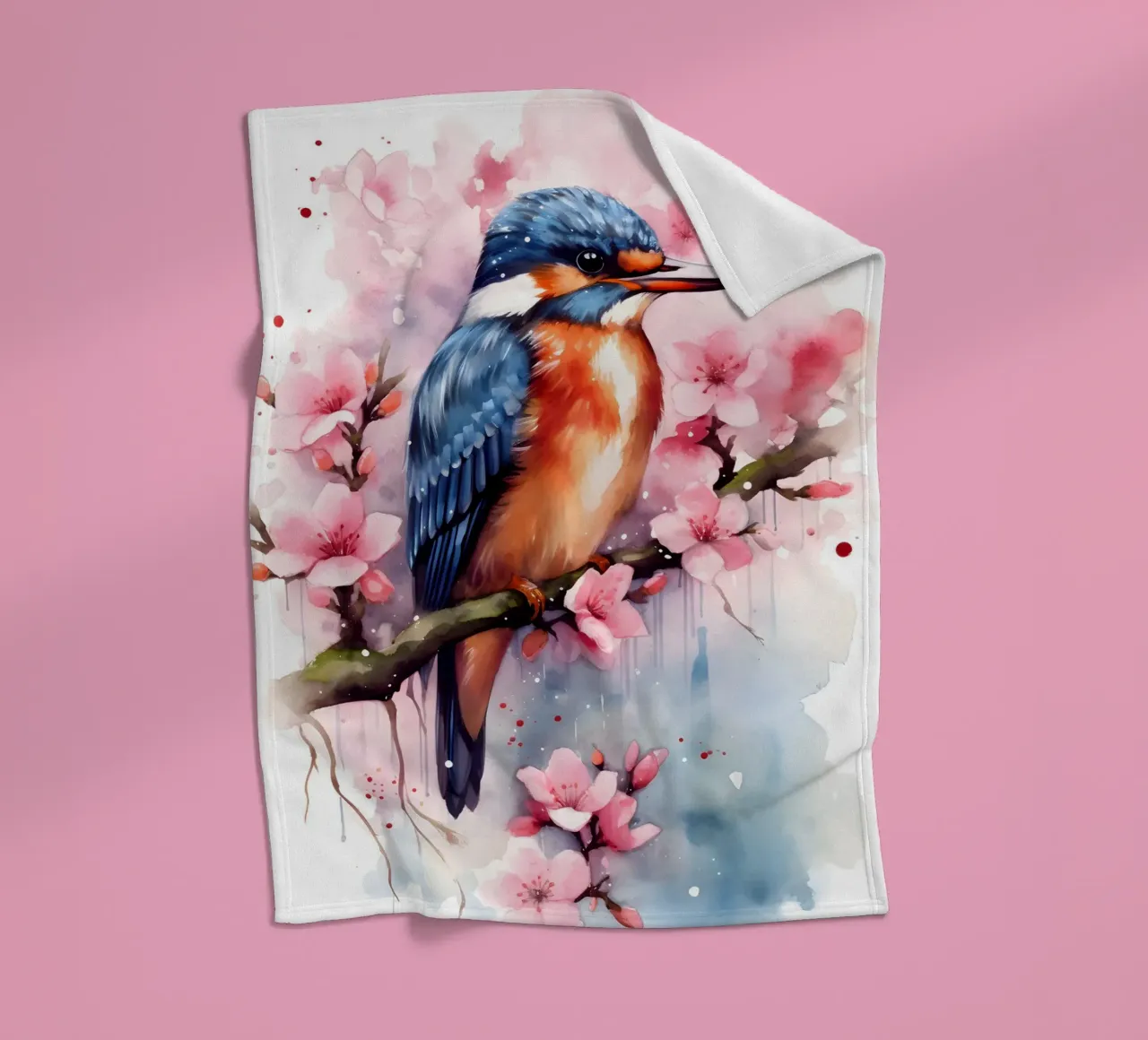 Kingfisher coperta in pile da FreeArtStudio
