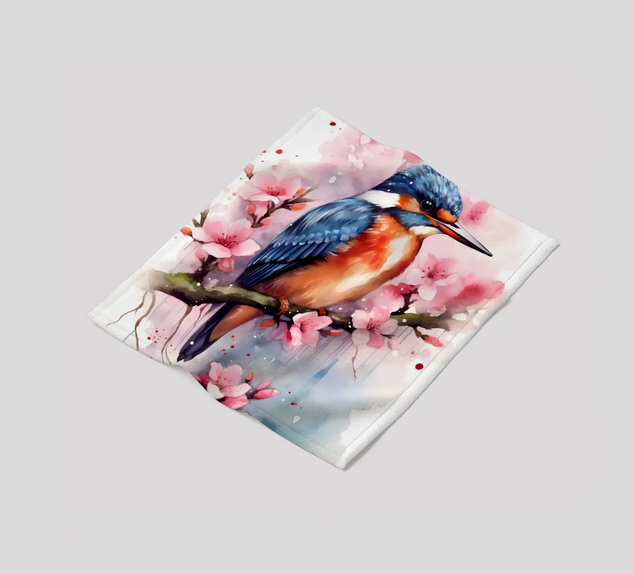 Kingfisher coperta in pile da FreeArtStudio