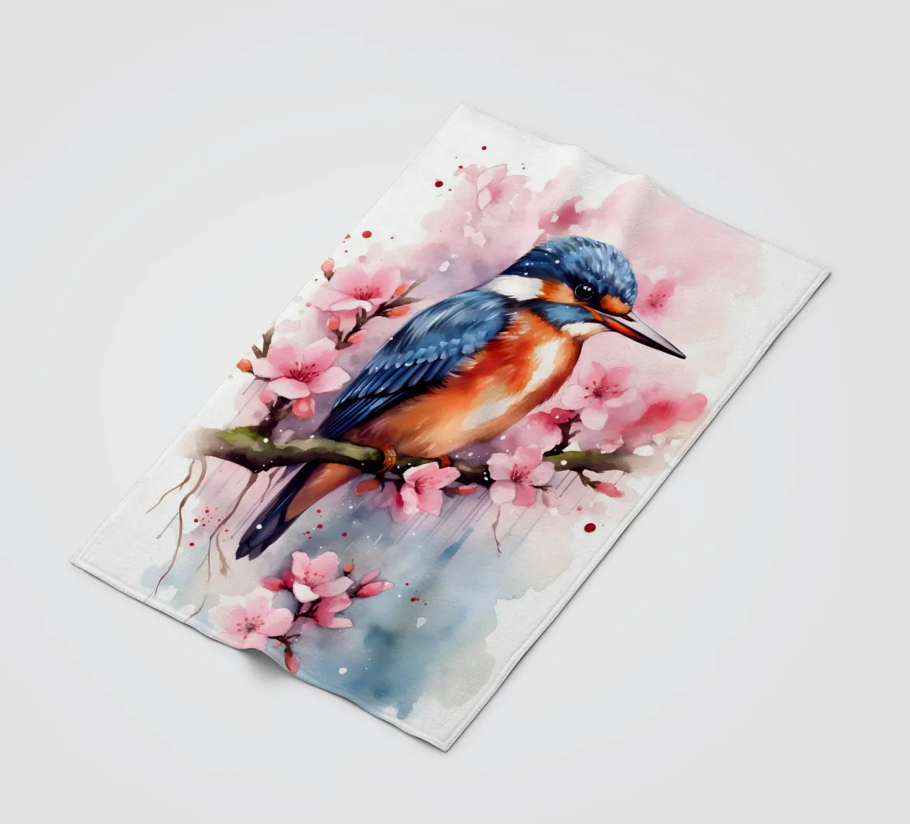 Kingfisher coperta in pile da FreeArtStudio
