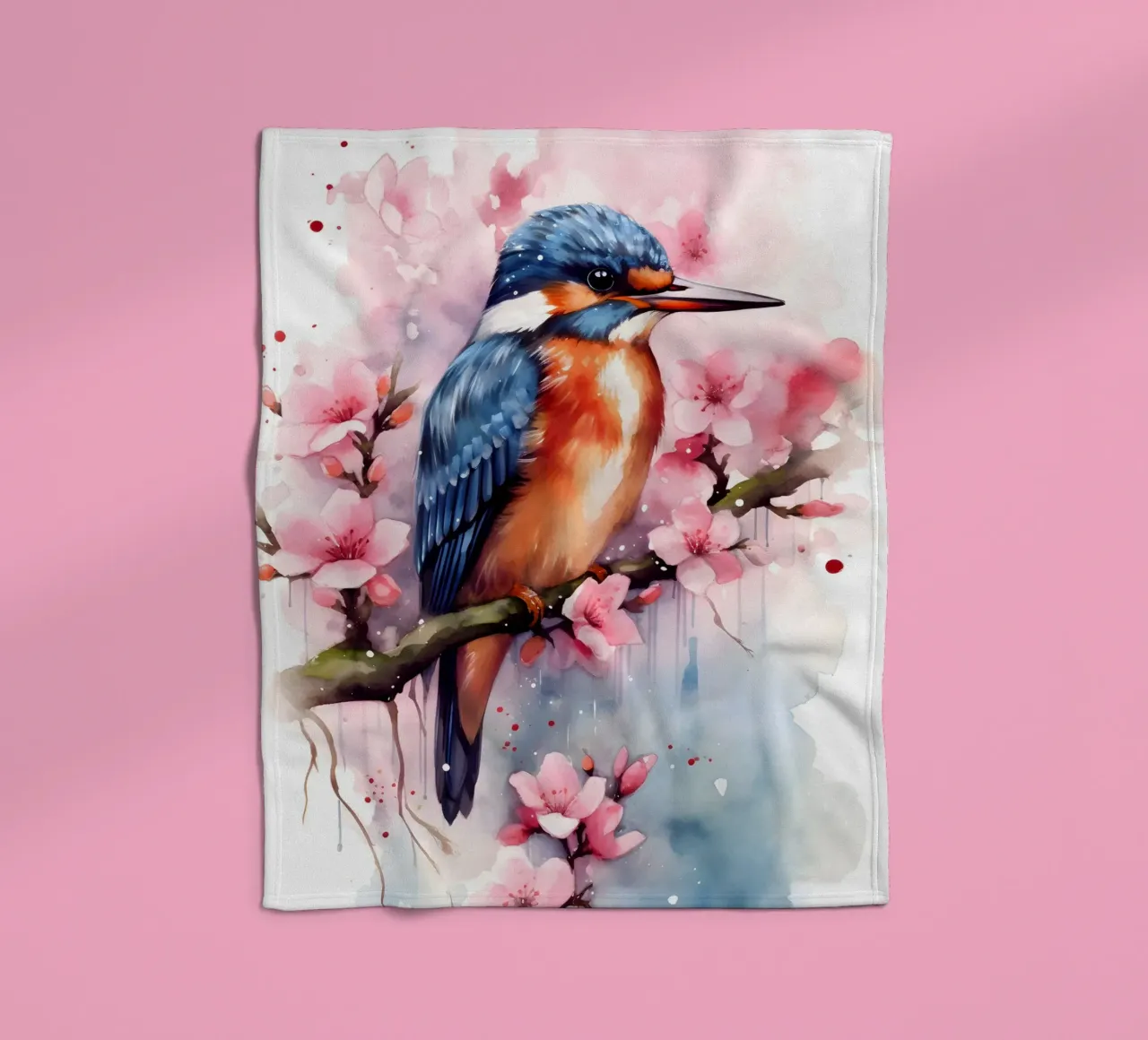 Kingfisher coperta in pile da FreeArtStudio