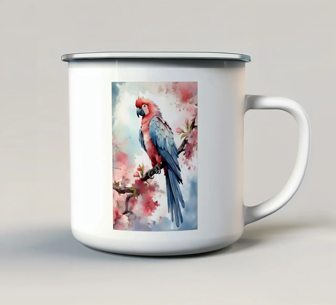 Macaw tazza in smalto da FreeArtStudio