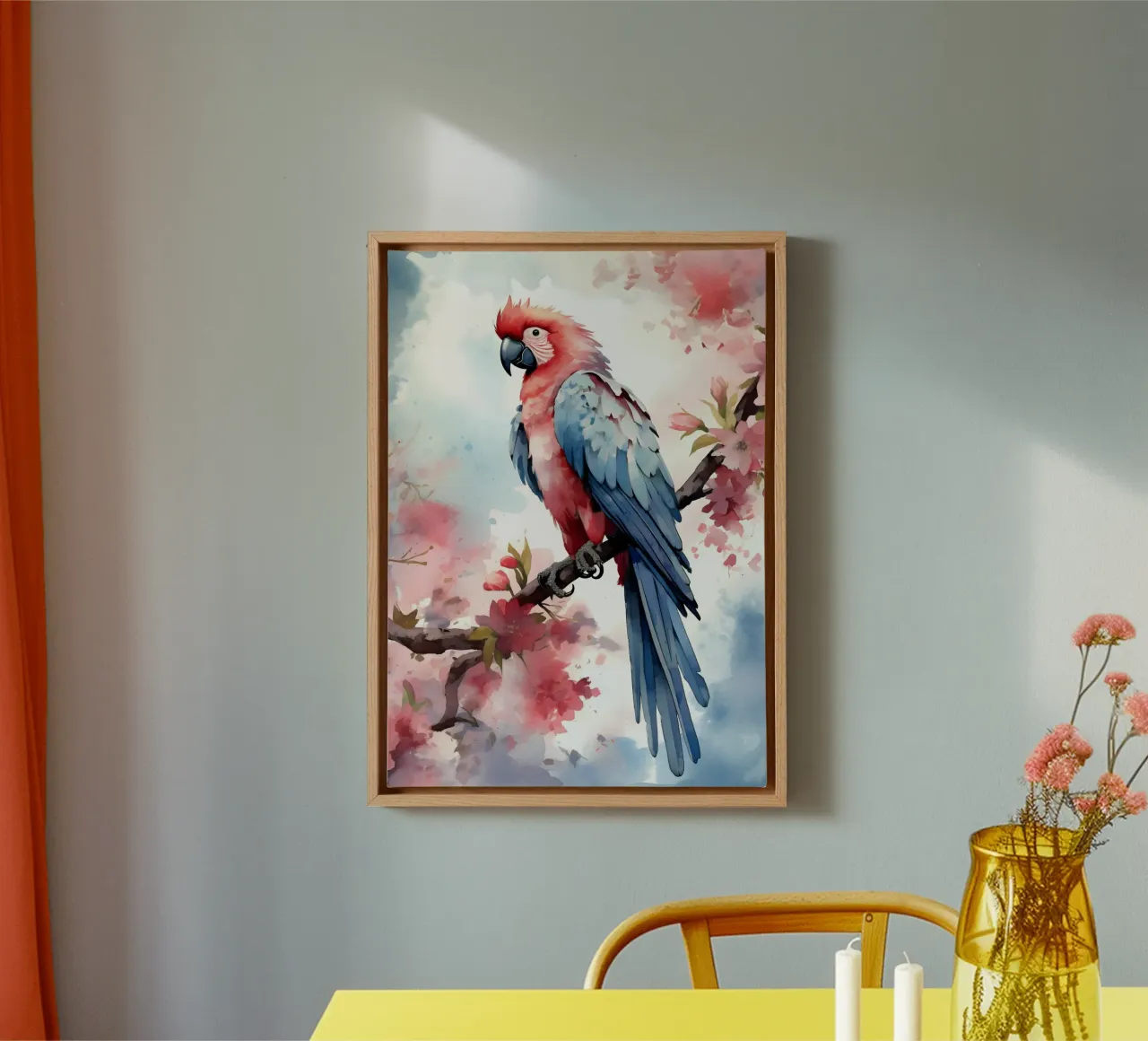 Macaw tela con Cornice a cassetta da FreeArtStudio