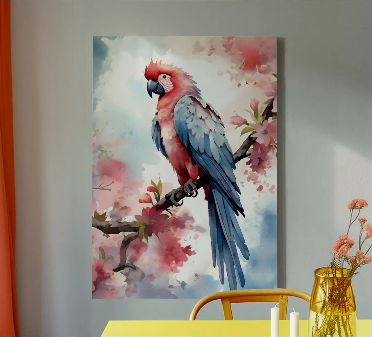 Macaw tela con Cornice a cassetta da FreeArtStudio