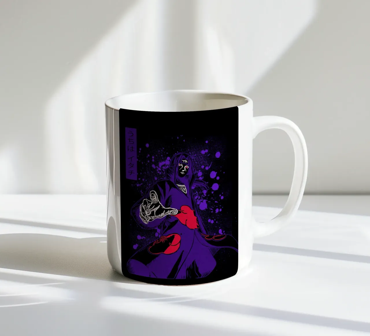 Itachi Uchiha tazza in ceramica da Neonartstudio