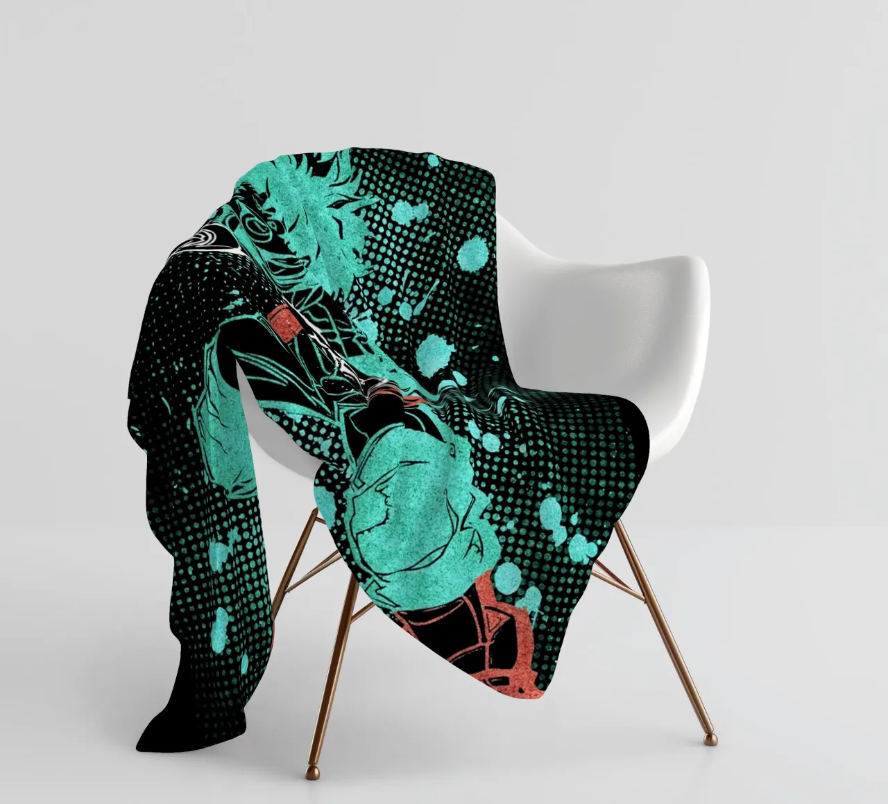 Izuku Midoriya coperta in pile da Neonartstudio