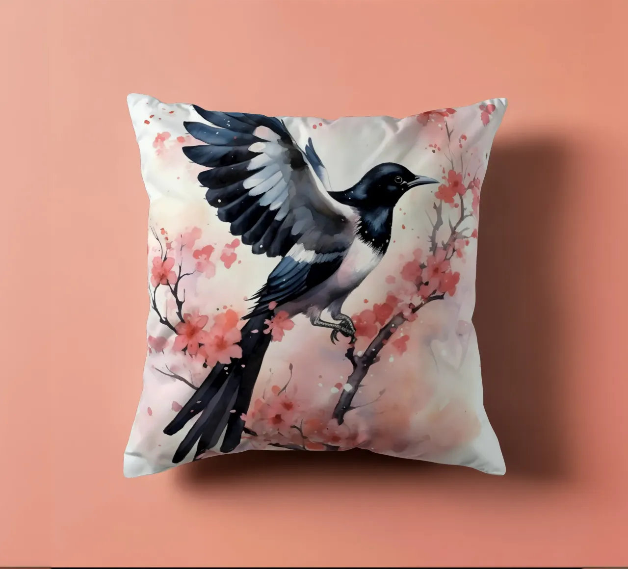 Magpie cuscino da FreeArtStudio