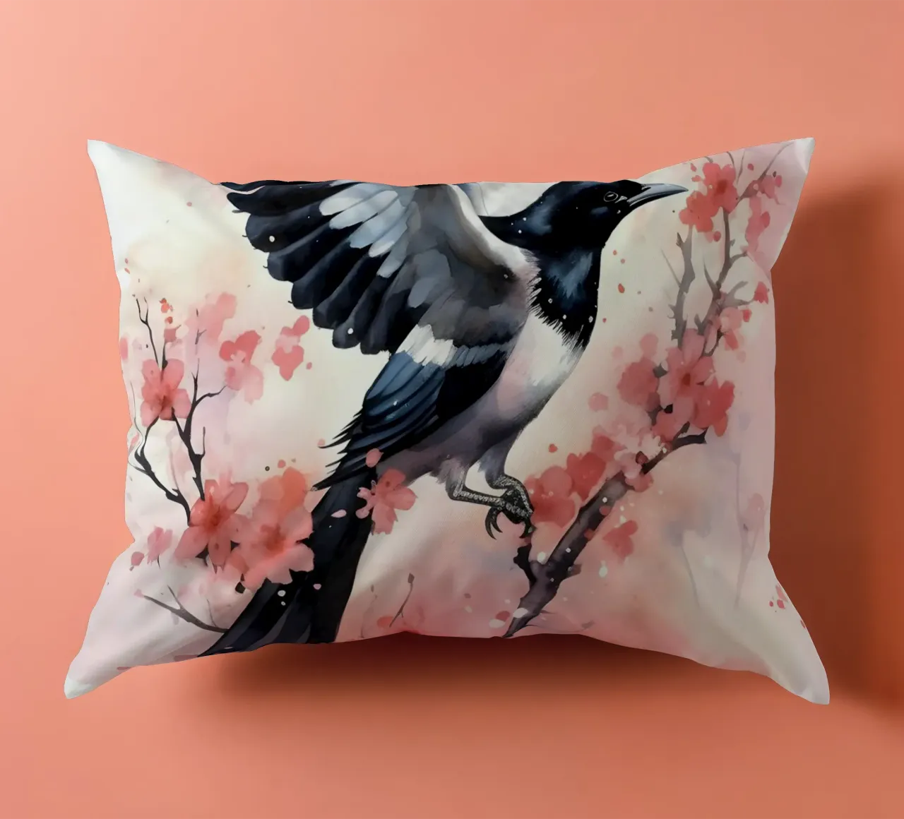 Magpie cuscino da FreeArtStudio