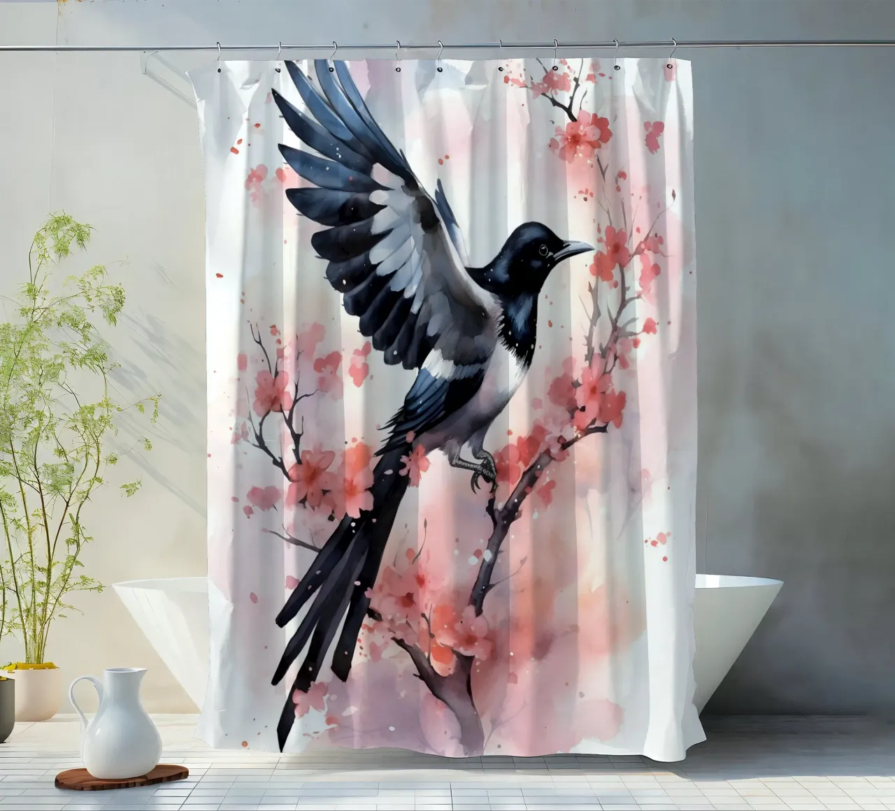 Magpie tenda da doccia da FreeArtStudio