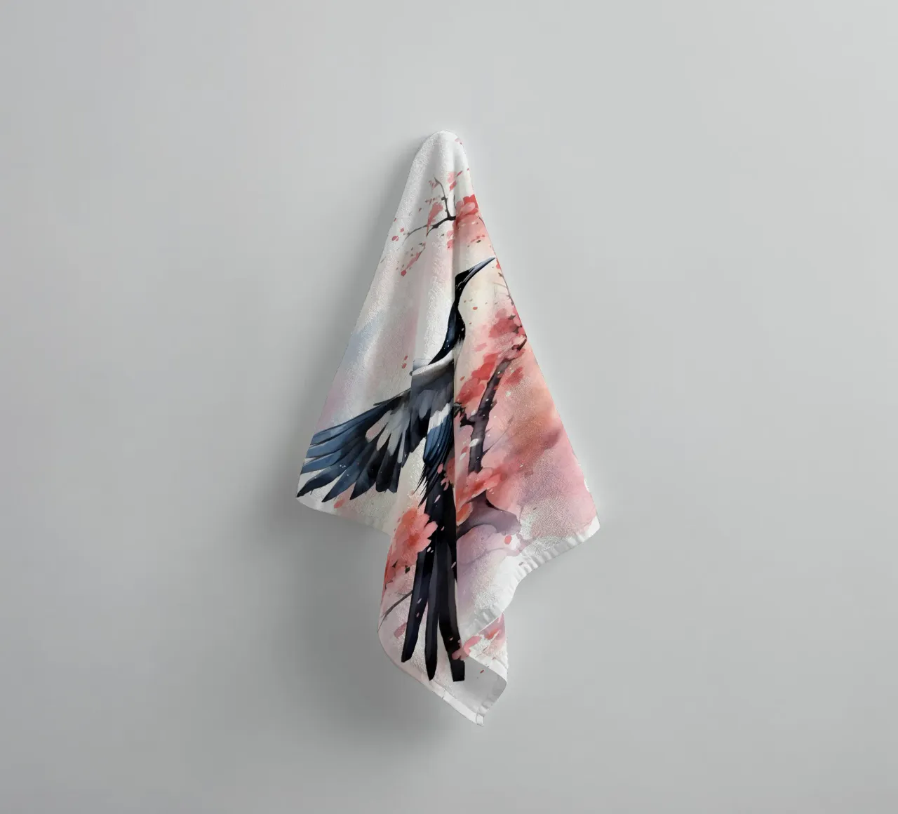 Magpie asciugamano da bagno da FreeArtStudio