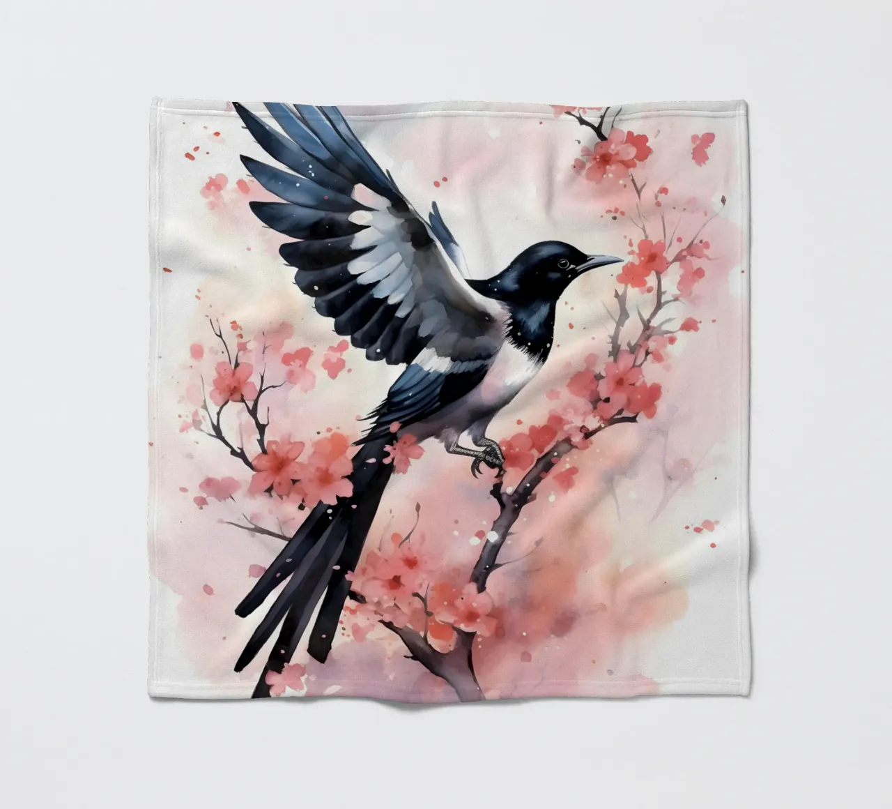 Magpie coperta in pile da FreeArtStudio