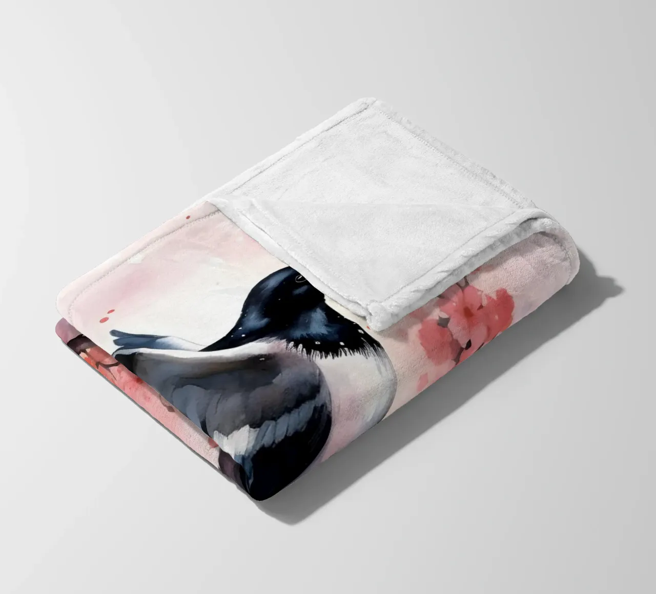 Magpie coperta in pile da FreeArtStudio