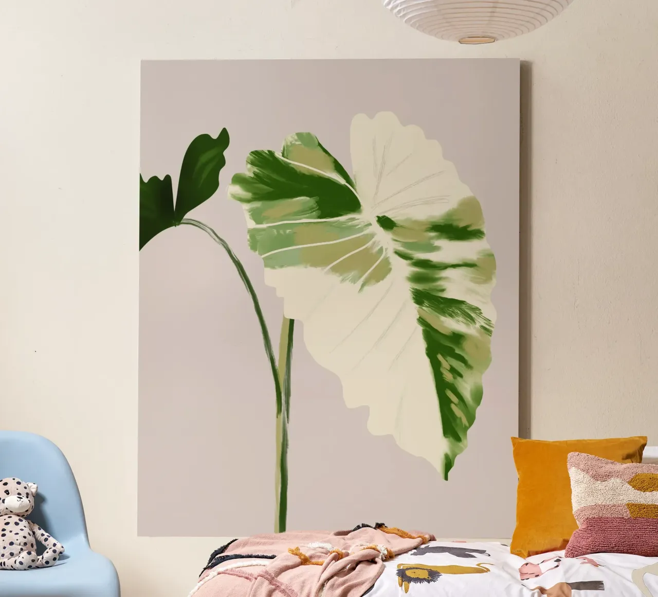 Tropical Leaf tela con Cornice a cassetta da anisillustration