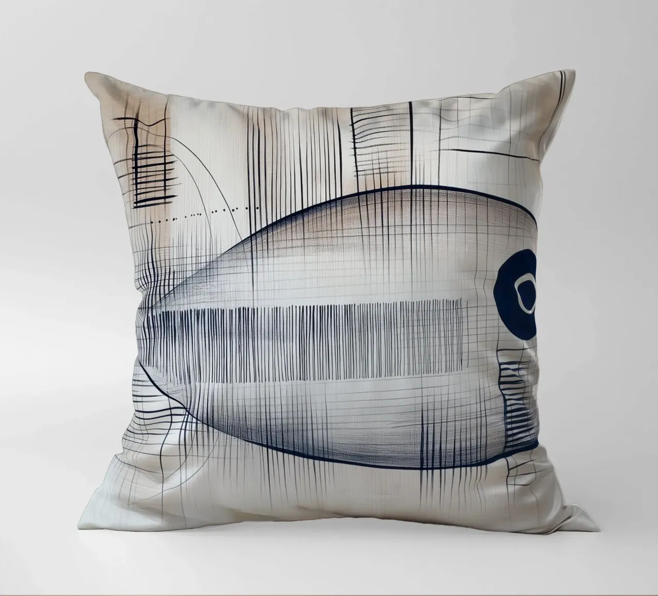 Abstract fish decorative cushion by Imagine