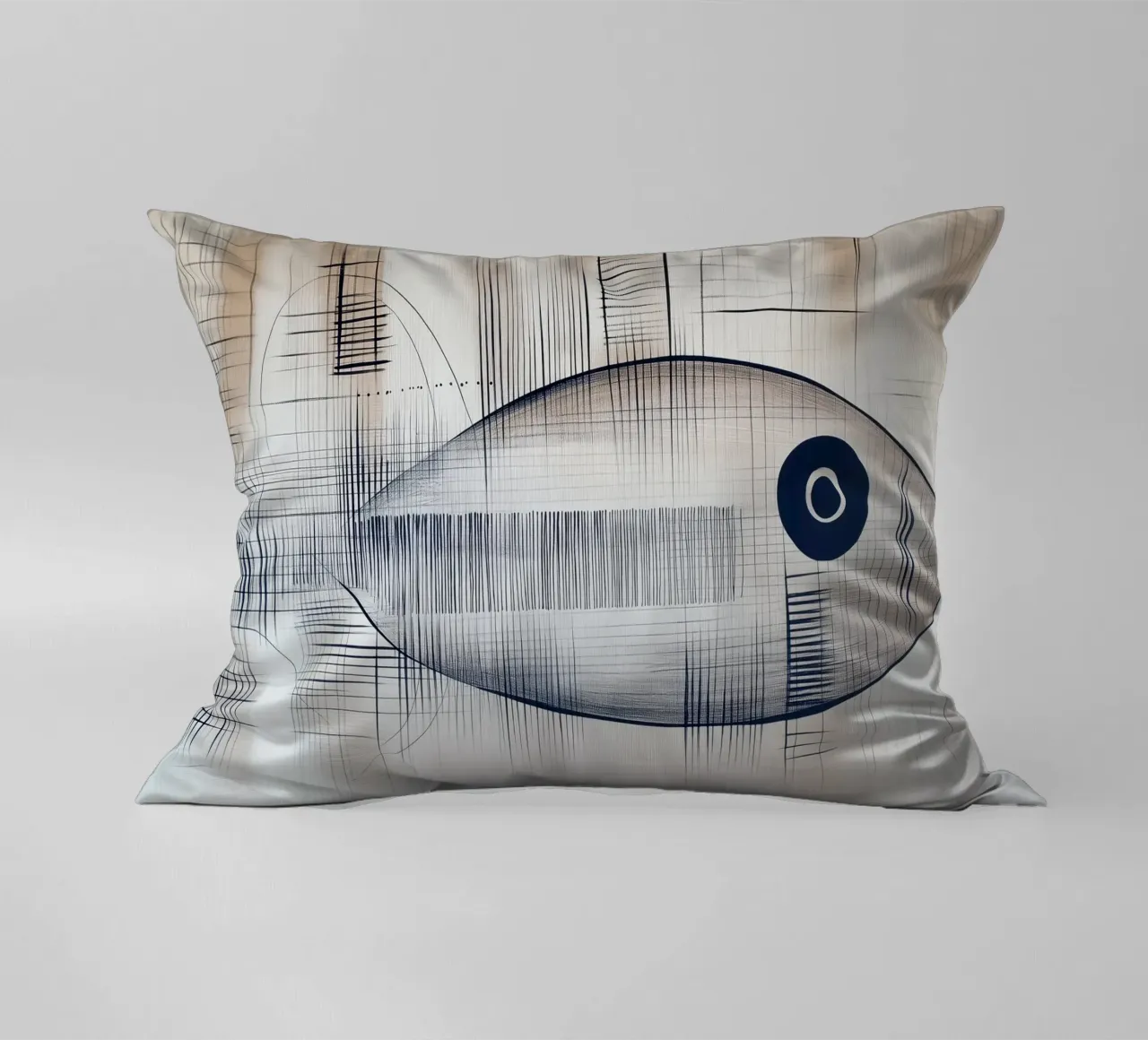 Abstract fish decorative cushion by Imagine