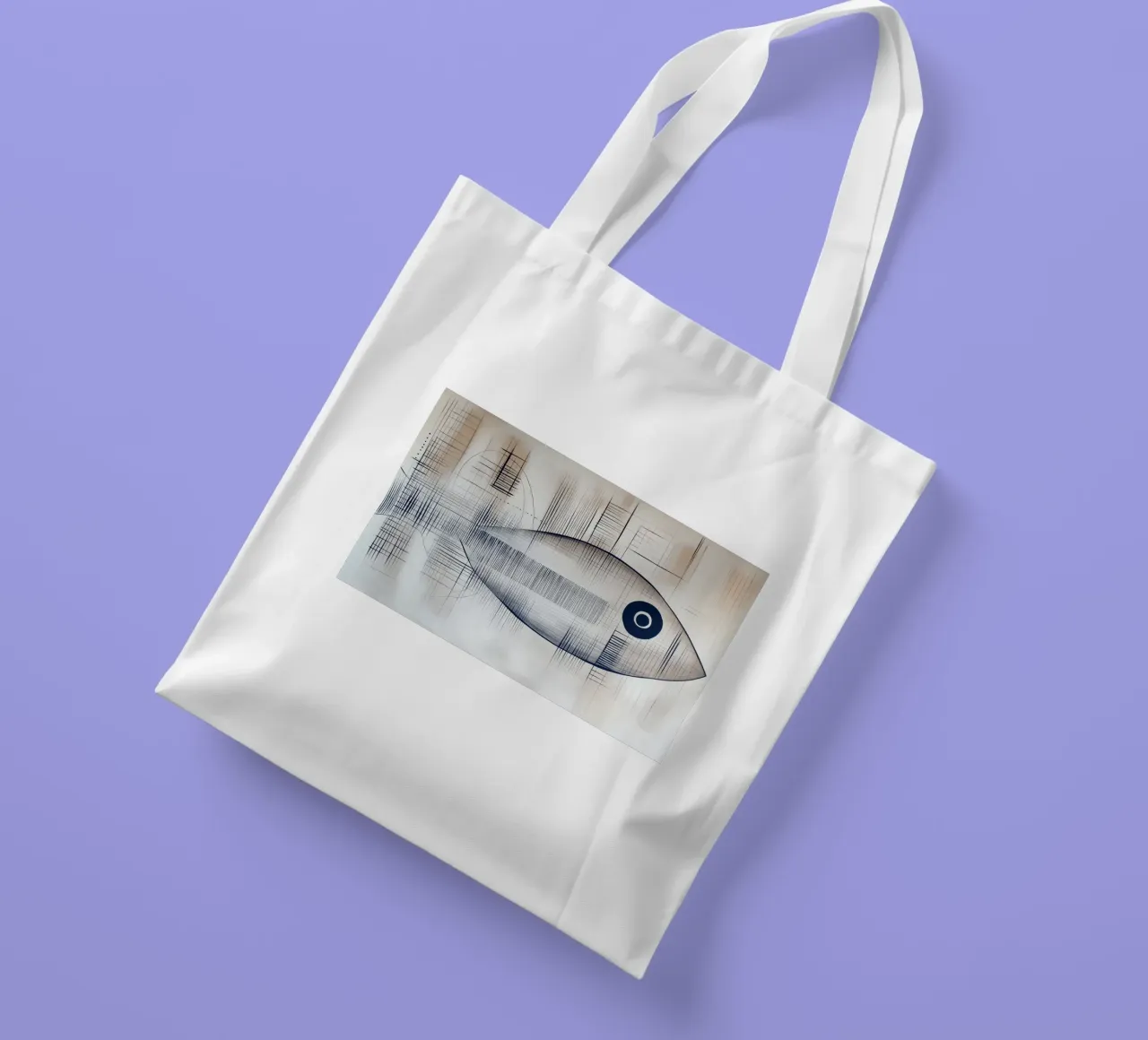 Abstract fish tote bag by Imagine