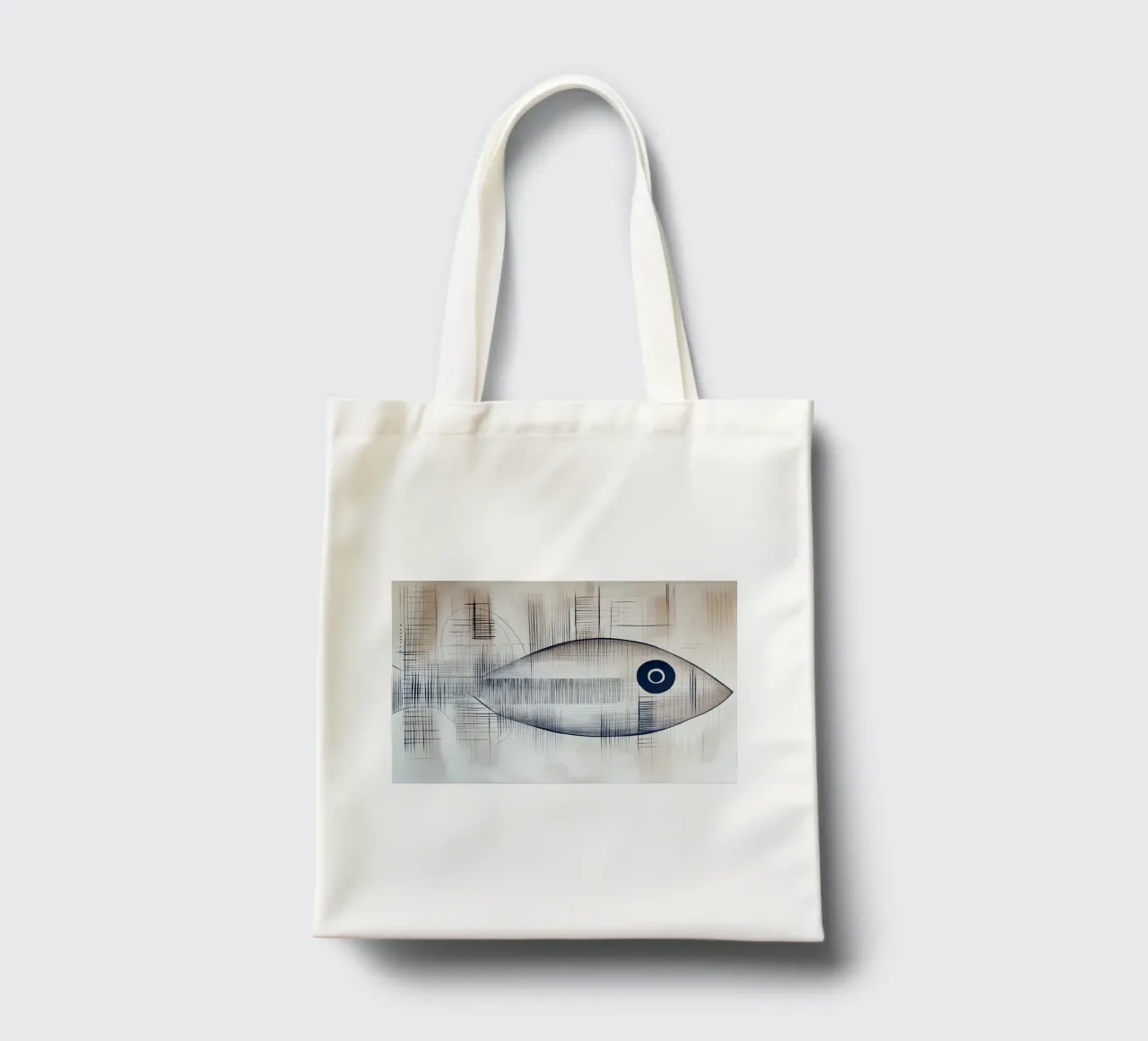 Abstract fish tote bag by Imagine