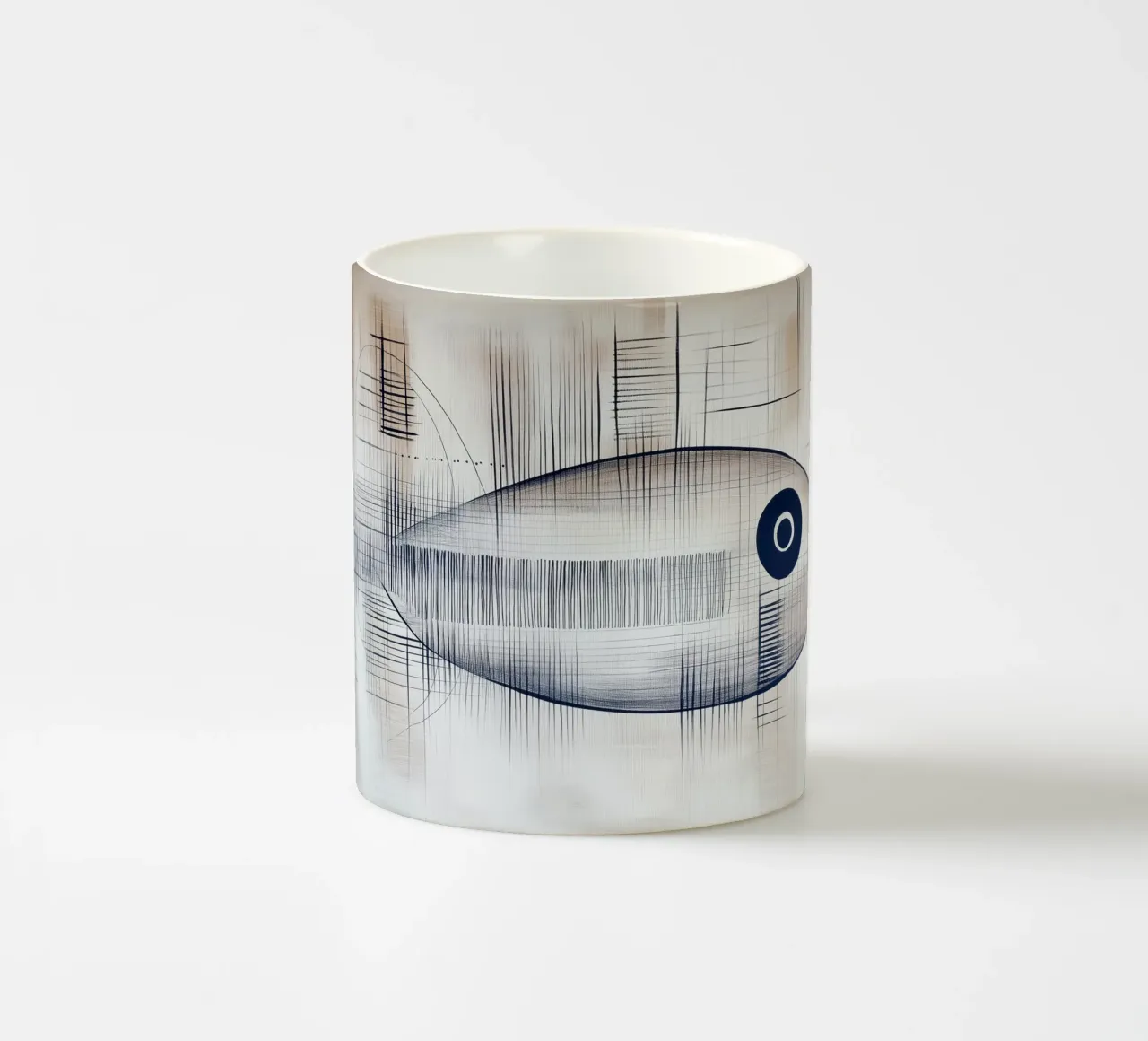 Pesce astratto tazza in ceramica da Imagine