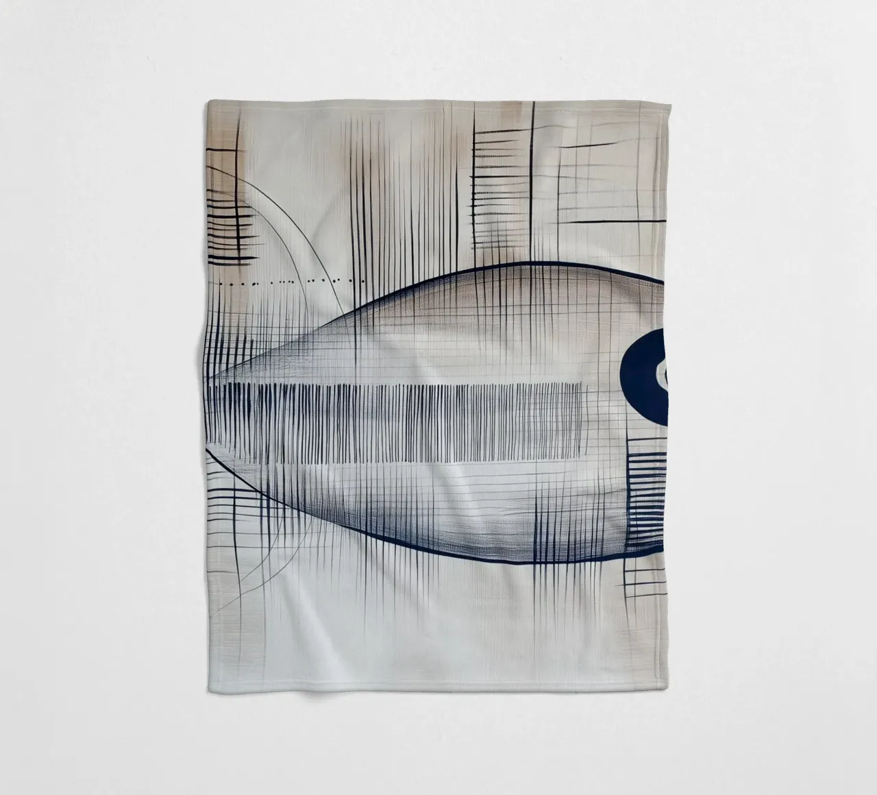Pesce astratto coperta in pile da Imagine