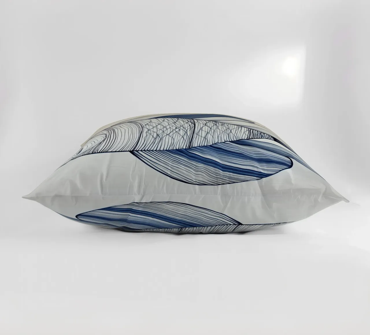 Abstract fish in blue colours decorative cushion by Imagine