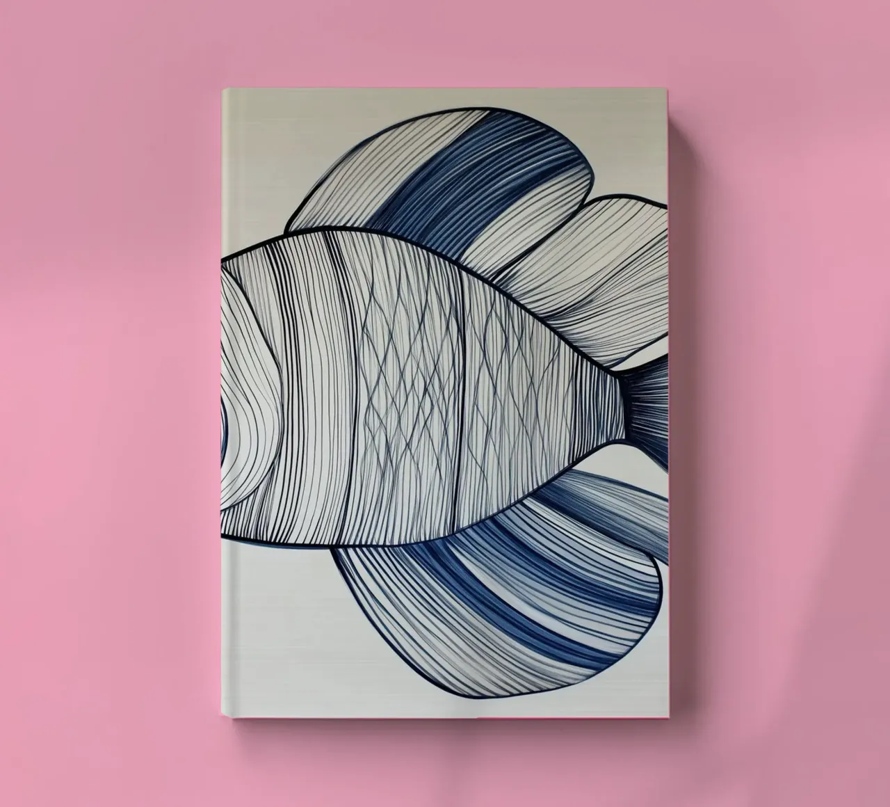 Abstract fish in blue colours notebook by Imagine