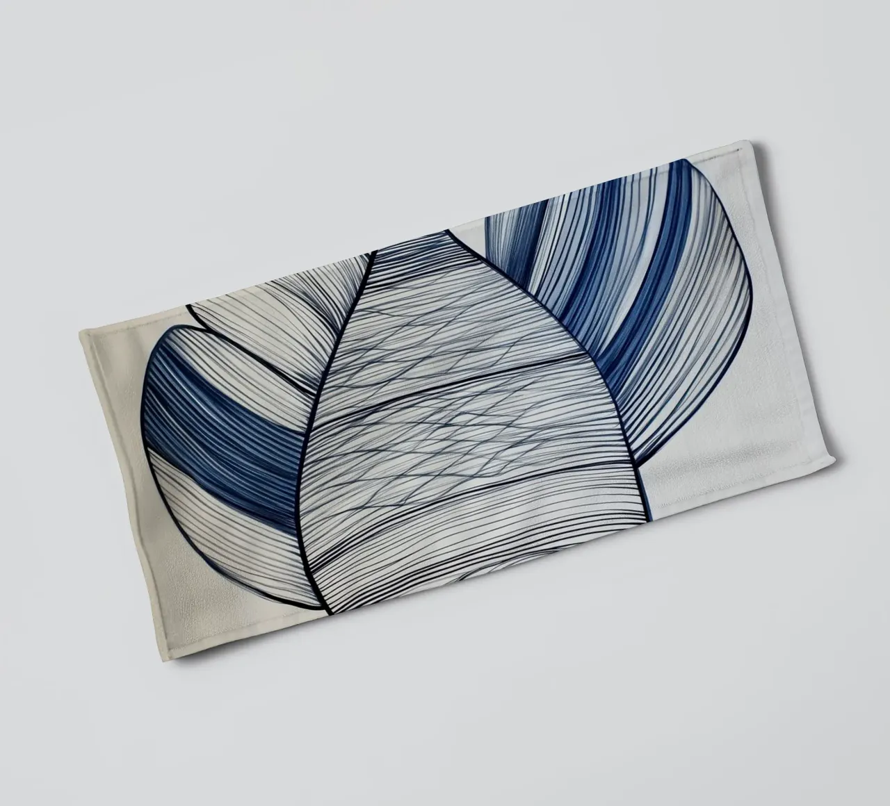 Abstract fish in blue colours towel by Imagine
