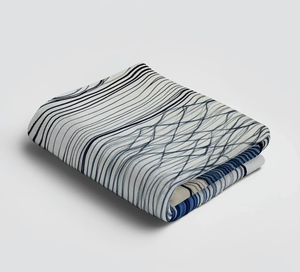 Abstract fish in blue colours towel by Imagine