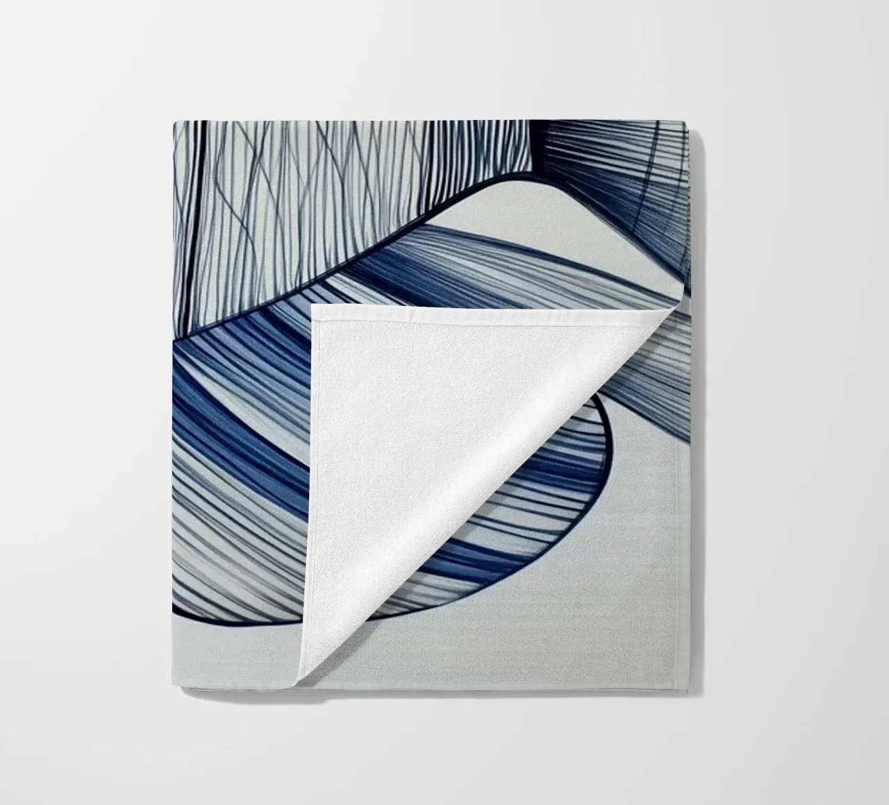 Abstract fish in blue colours beach towel by Imagine