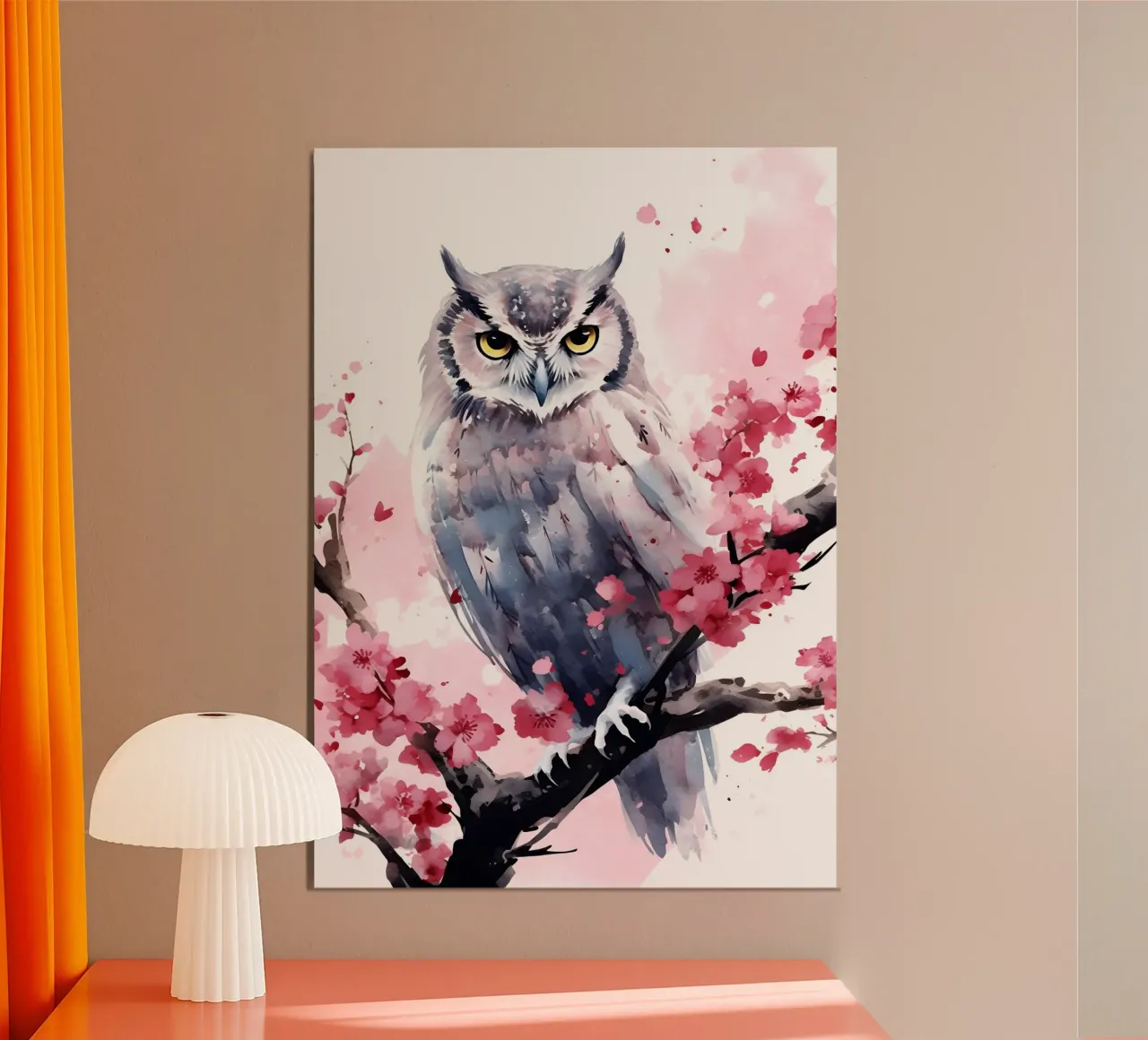 Owl poster con telaio in alluminio da FreeArtStudio