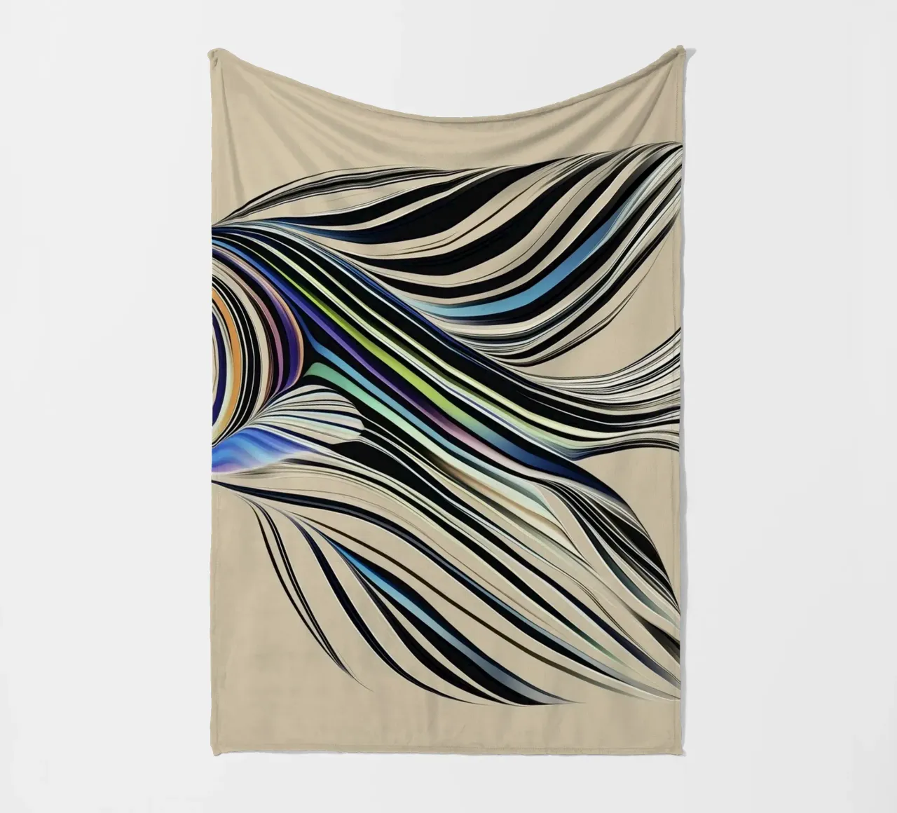 Abstract fish fleece blanket by Imagine