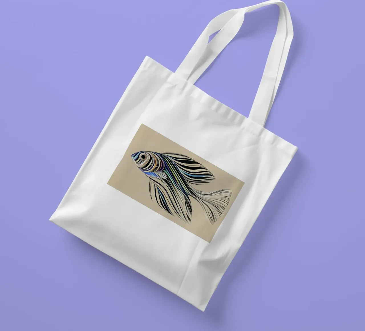 Abstract fish tote bag by Imagine