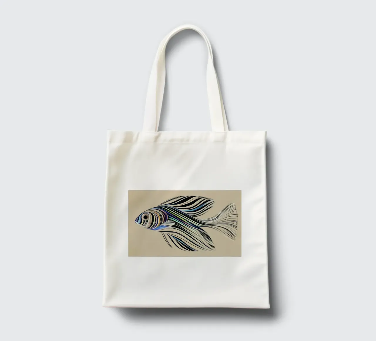 Abstract fish tote bag by Imagine