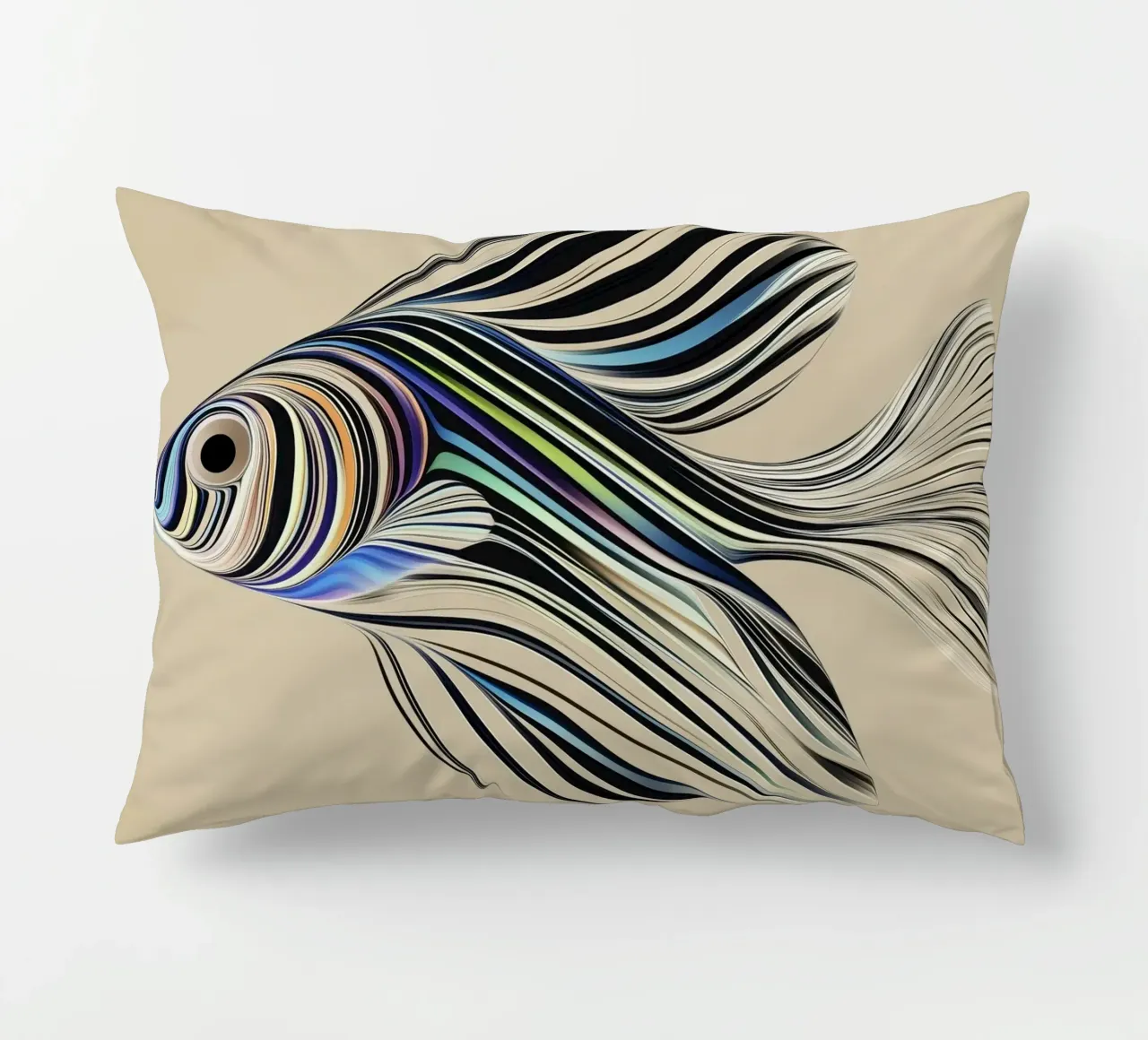 Abstract fish decorative cushion by Imagine
