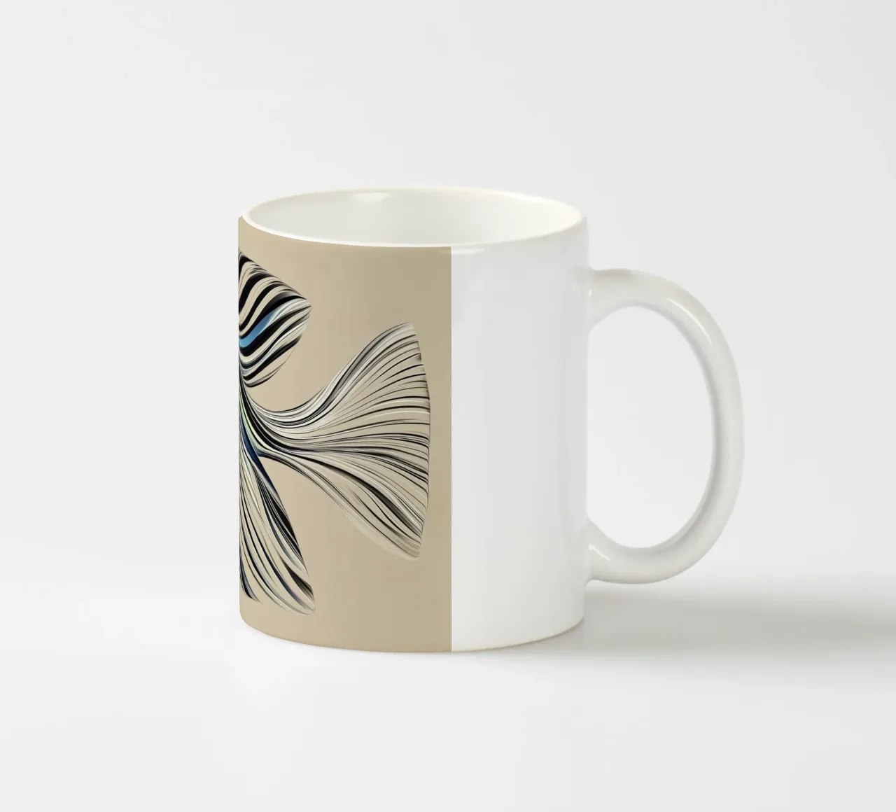 Abstracte vis keramische mok van Imagine