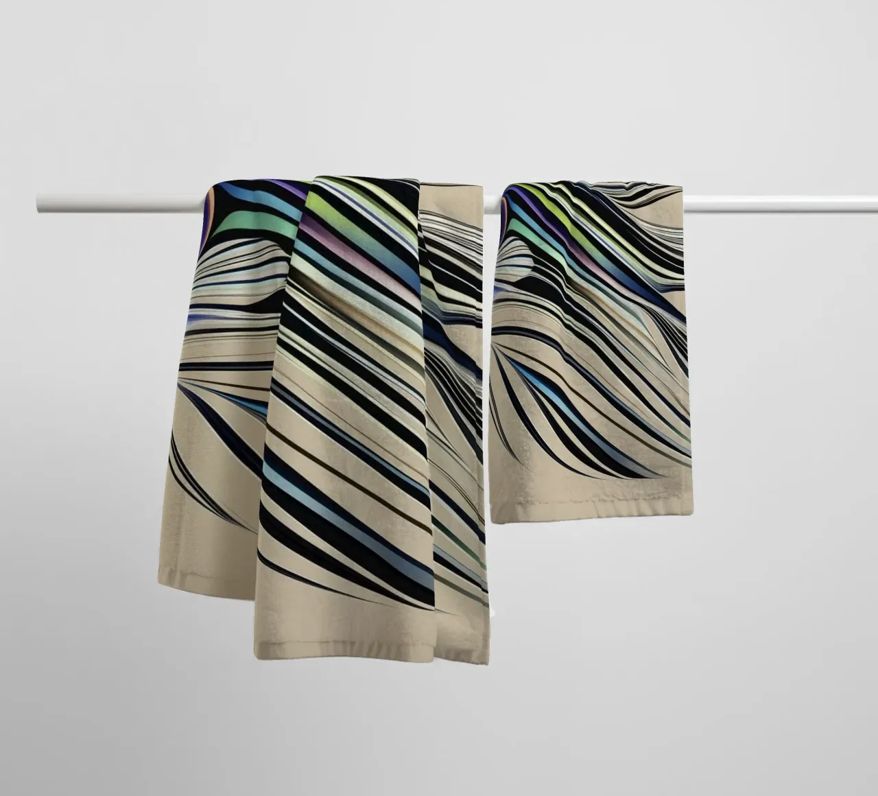 Abstracte vis badhanddoek van Imagine