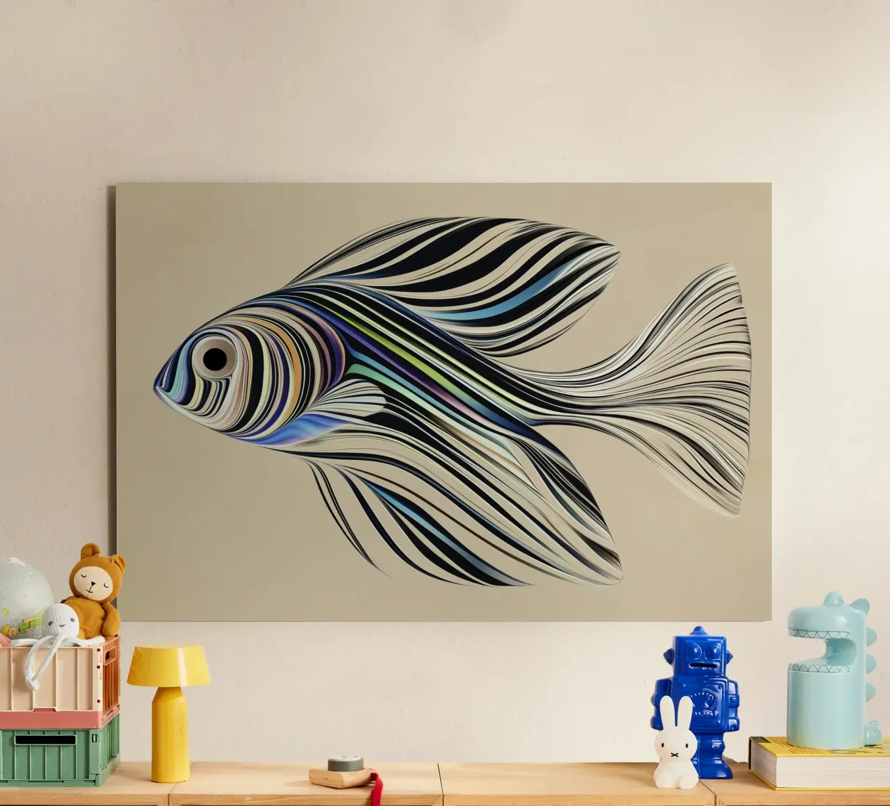 Pez abstracto aluminio dibond de Imagine